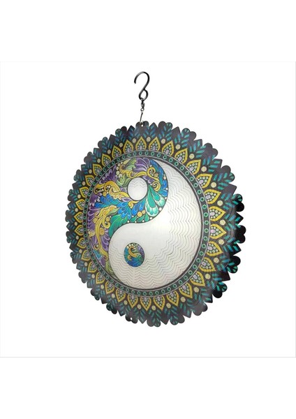 3D Rüzgar Spinner Spiral Için Bahçe Dekoru Dönen Asılı Rüzgar Çanları Ev Dış Mekan Dekorasyonu (Büyük Ultimate) (Yurt Dışından)