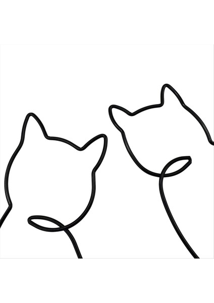 Metal Kedi Duvar Dekoru, Kedi Duvarı Sanatı, Metal Duvar Sanatı, Minimalist Oda ve Oturma Odası Duvar Dekoru (Yurt Dışından) fiyatları