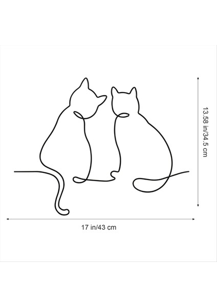 Metal Kedi Duvar Dekoru, Kedi Duvarı Sanatı, Metal Duvar Sanatı, Minimalist Oda ve Oturma Odası Duvar Dekoru (Yurt Dışından) modelleri