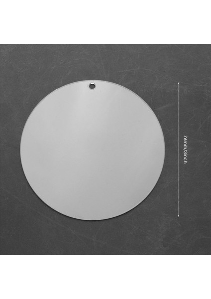 50 adet 3 inçlik akrilik boşluklar ile şeffaf daire süslemesi açık yuvarlak akrilik Noel süsleri boşluklar (Yurt Dışından)