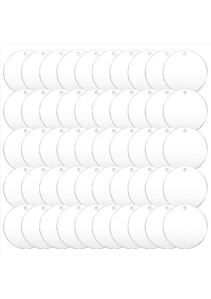 50 adet 3 inçlik akrilik boşluklar ile şeffaf daire süslemesi açık yuvarlak akrilik Noel süsleri boşluklar (Yurt Dışından) fiyatları