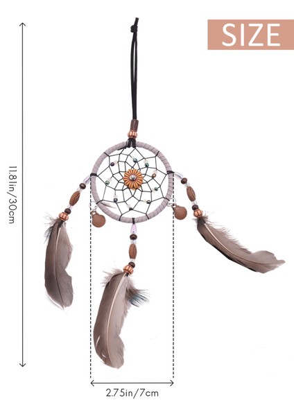 Araba Boncuklu Doğal Tüyleri ve El Yapımı Mini Rüya Yakalayıcı (Yurt Dışından) fırsatları