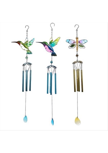 Rüzgar Chime Cam Bahçecilik Yeşil Sinek Kuşları Rüzgar Çanları Kolye Duvar Pencere Kapı Süsleri Için (Yurt Dışından) fiyatları