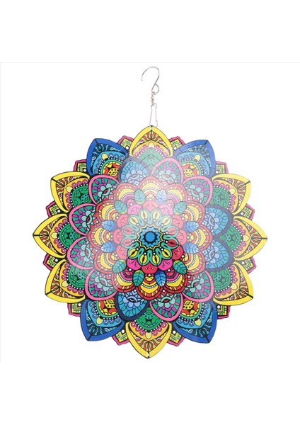 3D Stereo Renkli Rüzgar Dönüşü Katlanabilir Dönen Rüzgar Çenesi Açık Hava Asma Bahçe Dekorasyonu (Yurt Dışından)