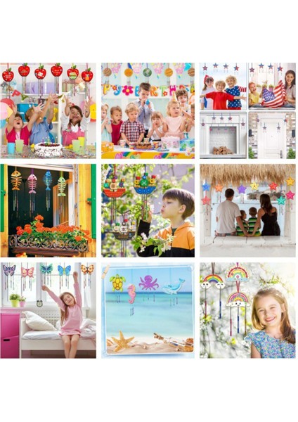 Çocuk Rüzgar Zil Süsleri Dıy Boyalı Doğum Günü Partisi Sanat Aktivitesi Dekorasyon Kolye, Korsan Gemi Seti (Yurt Dışından) indirimleri