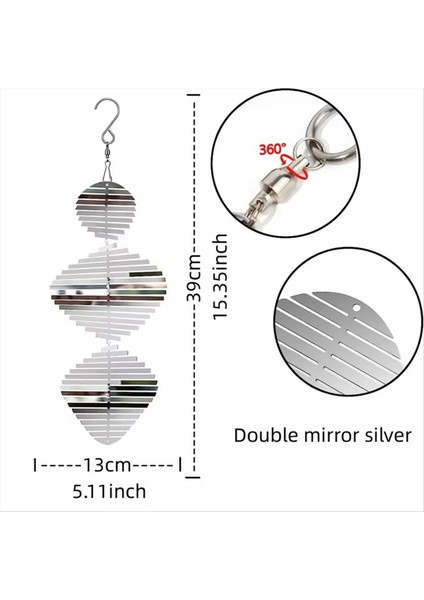 Rüzgar Spinners 3D Asma Rüzgar Spinner Paslanmaz Çelik Metal Heykelleri Dekorasyonlar, Heliciform Rüzgar Heykelleri (Yurt Dışından) fırsatları