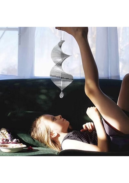 Rüzgar Spinners 3D Asma Rüzgar Spinner Paslanmaz Çelik Metal Heykelleri Dekorasyonlar, Heliciform Rüzgar Heykelleri (Yurt Dışından) indirimleri