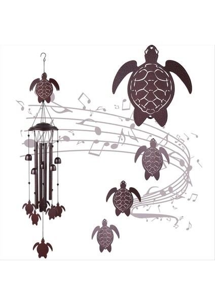Açık Hava Rüzgar Çanları, Hatıra I/yeni Ev Hareketli , Açık ve Iç Mekan Kullanımı Için Metal Rüzgar Çanları Deniz Kaplumbağası (Yurt Dışından) indirimleri