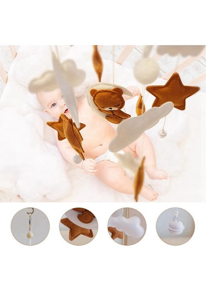 Bebek Beşik Dekorasyonu, Ahşap Yıldız Ay Ayı Dekorasyonu, Yeni Doğan Erkek ve Kızlar Için Uygun, Yatak Zili Asılı Dekorasyon (Yurt Dışından) fırsatları