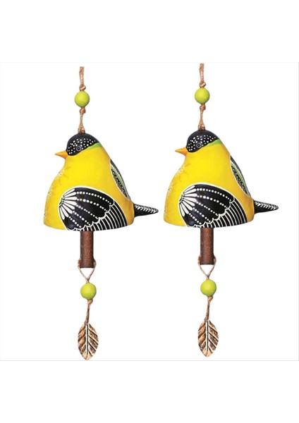Altın Serçe Birdsong Bell Asma, Ülke Rüzgar Zil, Reçine El Sanatları Rüzgar Zil Kolye, Avlu Ev Dekorasyonu (Yurt Dışından)