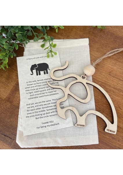 Dostluk Fil Süsleme, Hikaye Kartı ile Ahşap Fil Süslemesi, Arkadaşlık Si Fil Süslemesi Arkadaşlar Için (Yurt Dışından) indirimleri