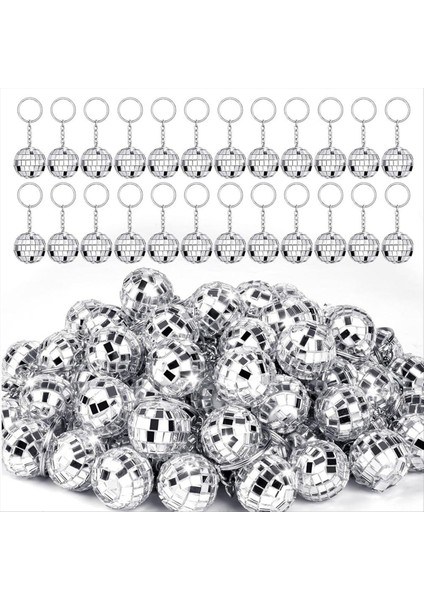 50PCS Mini Disko Top Anahtarlık, Ayna Disko Topu Toplu Anahtarlık Partisi 70&#39;lerin 80&#39;ler Için Disko Parti Malzemeleri (Yurt Dışından)