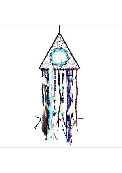 Dream Catcher, Tüy Boncuklu El Yapımı Dreamcatcher Turkuaz Kolye Rüya Catchers Boho Duvar Sanatı Asma Dekor-B (Yurt Dışından)