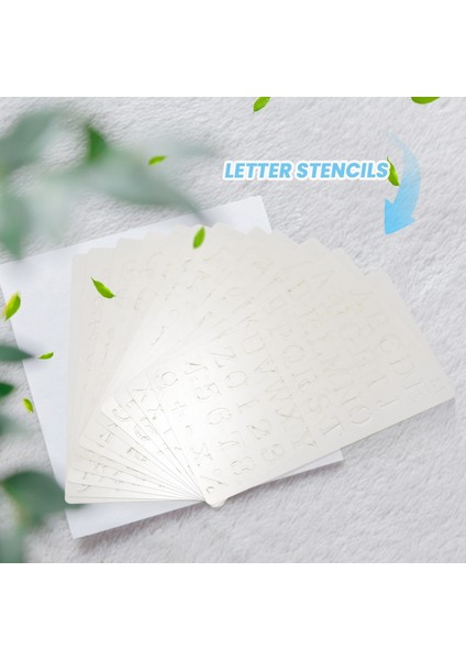 12 Adet Alfabe Şablonları Yeniden Kullanılabilir Harf Boyama Şablonları Plastik Diy Çizim Püskürtme Ölçekli Şablonlar (Yurt Dışından) fiyatları