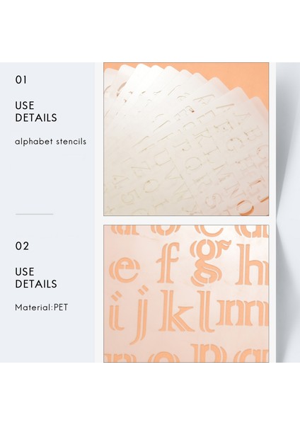 12 Adet Alfabe Şablonları Yeniden Kullanılabilir Harf Boyama Şablonları Plastik Diy Çizim Püskürtme Ölçekli Şablonlar (Yurt Dışından) indirimleri