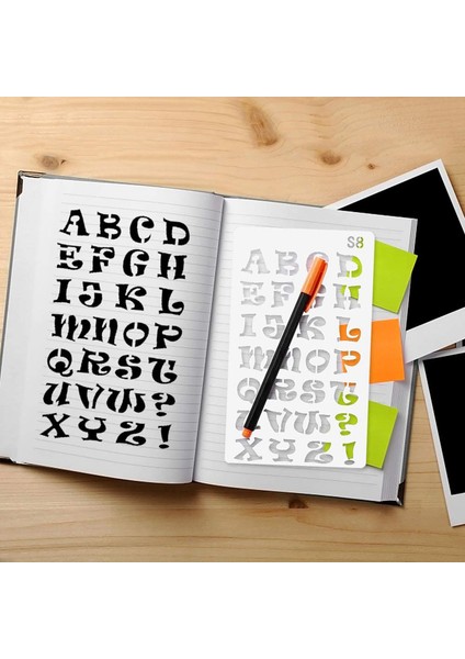 20 Pack Mektup ve Sayı Şablonları Yeniden Kullanılabilir Alfabe Şablonları Dergi Tedarikleri Çizim Çizim (Yurt Dışından) modelleri