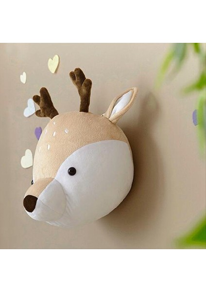 Doldurulmuş Hayvan Kafa Duvar Dekorasyonu, Doldurulmuş Hayvan Kolye, Oyuncak Çocuk Yatak Odası Dekorasyonu Hayvan Kafa Dekorasyonu (Yurt Dışından) fırsatları