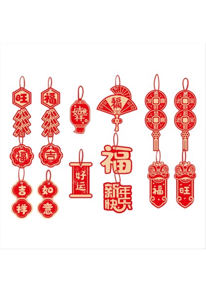 Çin Yeni Yıl Dekorasyon Lion Dans Asma Tag Çin Ay Yeni Yıl Asma Dekorasyon, B (Yurt Dışından)