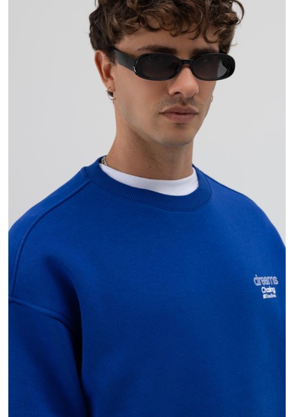 Oversize Bisiklet Yaka Baskılı Sweatshirt Saks fiyatları