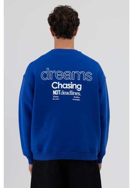 Oversize Bisiklet Yaka Baskılı Sweatshirt Saks fırsatları