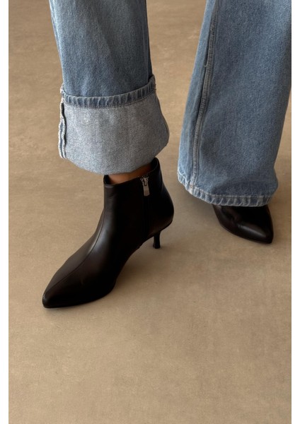 City Siyah Hakiki Deri Bot modelleri