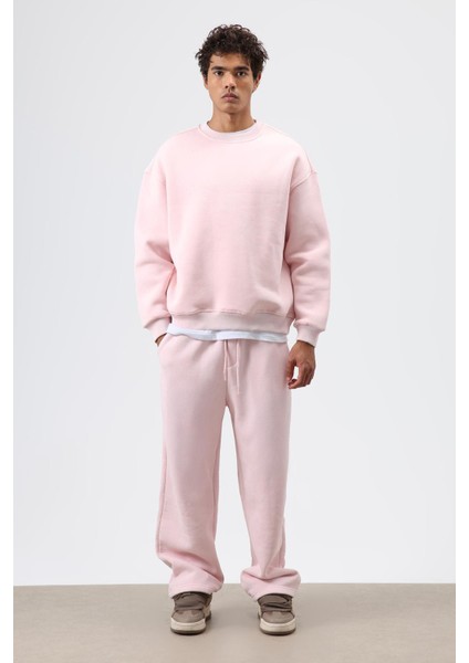 Yıkamalı Baggy Eşofman Alt Pembe fiyatları