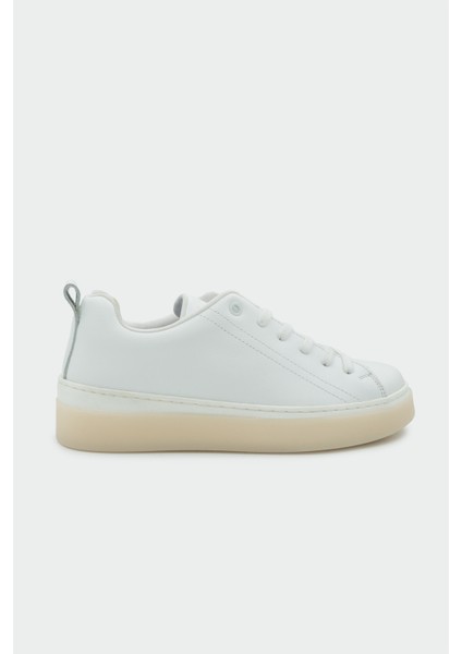 Skye Beyaz Hakiki Deri Düz Spor Ayakkabı fırsatları