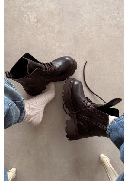 Oslo Kahverengi Hakiki Deri Bot modelleri