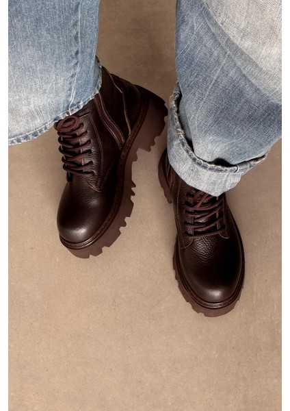 Oslo Kahverengi Hakiki Deri Bot fırsatları