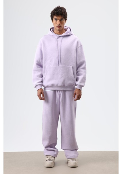 Yıkamalı Baggy Eşofman Alt Lila modelleri