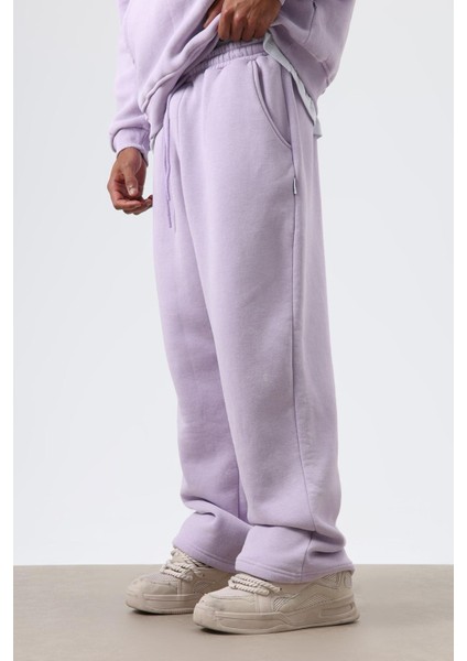 Yıkamalı Baggy Eşofman Alt Lila fırsatları