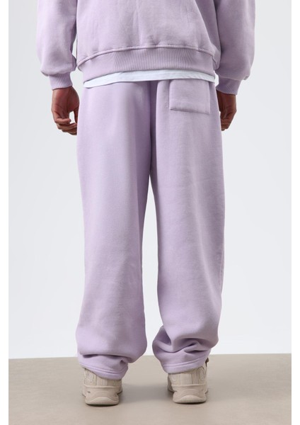 Yıkamalı Baggy Eşofman Alt Lila indirimleri