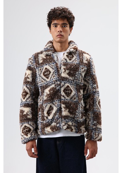 Oversize Peluş Mont Kahve fiyatları