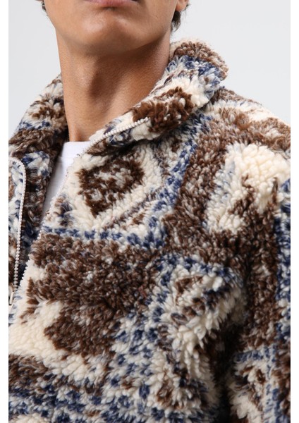 Oversize Peluş Mont Kahve fırsatları