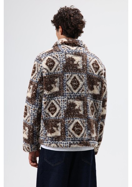 Oversize Peluş Mont Kahve indirimleri