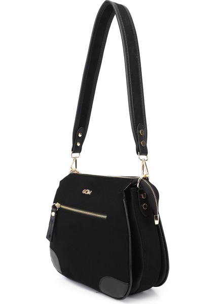 Kadın Siyah Süet Uzun Askılı Omuz Çantası modelleri