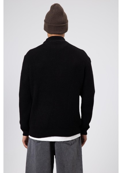 Yarım Balıkçı Yaka Triko Kazak Siyah fırsatları