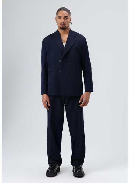 Oversize Kruvaze Takım Elbise Lacivert fiyatları