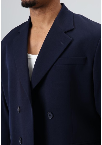 Oversize Kruvaze Takım Elbise Lacivert indirimleri