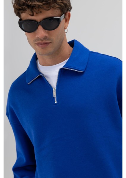 Oversize Fermuarlı Dik Yaka Sweatshirt Saks fiyatları