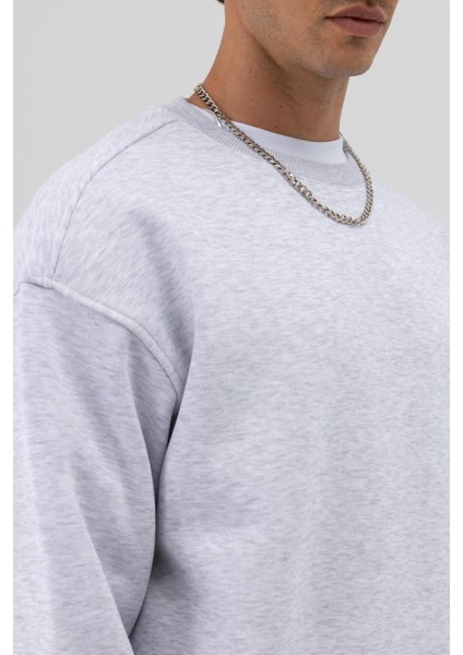 Basic Bisiklet Yaka Oversize Sweatshirt Karmelanj indirimleri