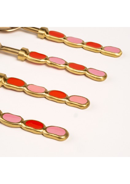 Rampur Çelik - Pirinç Çkb Seti 2X15X0.3 cm Kırmızı - Pembe indirimleri