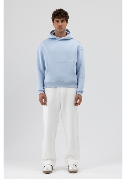 Basic Kapüşonlu Boxy Fit Sweatshirt Bebe Mavi fiyatları