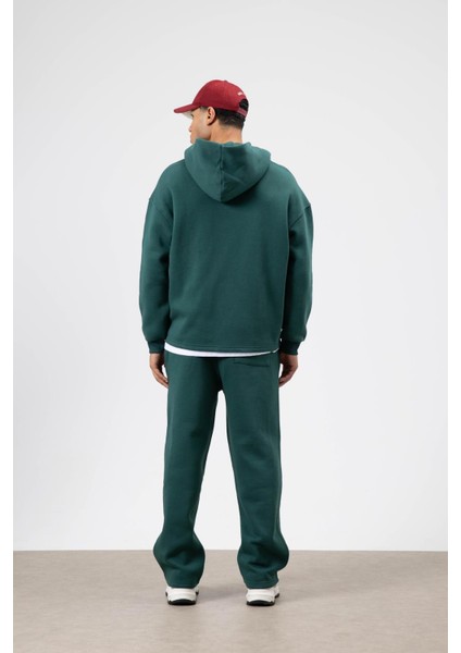 Çizgi Detaylı Oversize Eşofman Takım Nefti