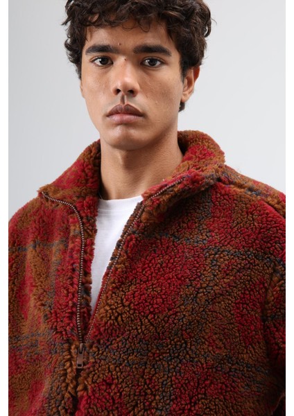 Oversize Peluş Mont Bordo indirimleri