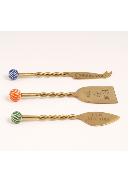 Rampur Çelik - Pirinç Servis Seti 16X4 cm Altın - Renkli modelleri