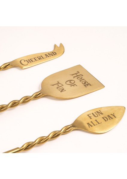 Rampur Çelik - Pirinç Servis Seti 16X4 cm Altın - Renkli fırsatları