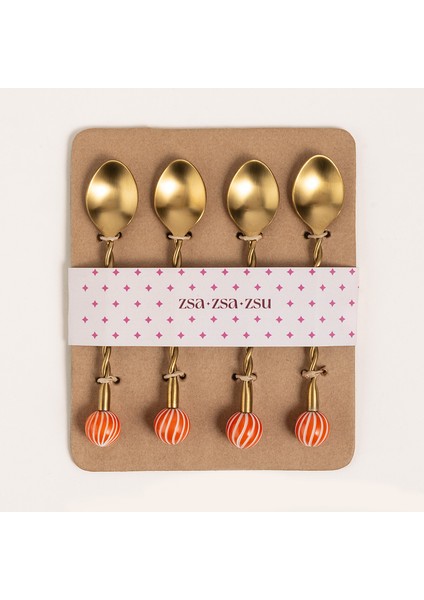 Rampur Çelik - Pirinç Çkb Seti 3X15X1 cm Altın - Turuncu