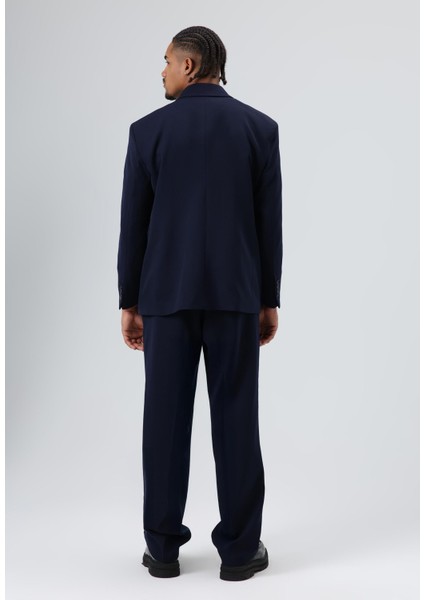 Oversize Kruvaze Takım Elbise Lacivert modelleri