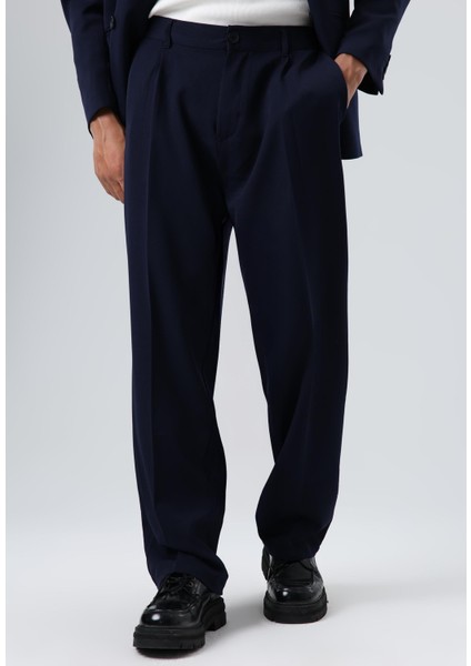 Oversize Kruvaze Takım Elbise Lacivert